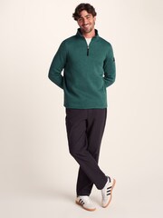 Tog 24 Green Mens Pearson Knitlook Quarter Zip Fleece - Image 1 of 7