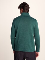 Tog 24 Green Mens Pearson Knitlook Quarter Zip Fleece - Image 3 of 7