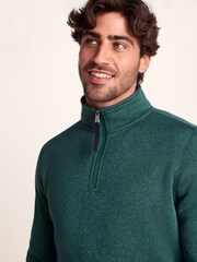 Tog 24 Green Mens Pearson Knitlook Quarter Zip Fleece - Image 5 of 7