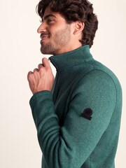 Tog 24 Green Mens Pearson Knitlook Quarter Zip Fleece - Image 6 of 7