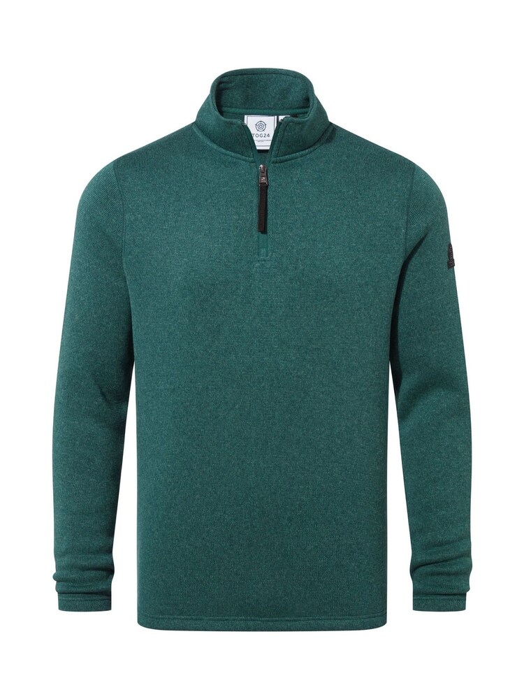 Tog 24 Green Mens Pearson Knitlook Quarter Zip Fleece - Image 7 of 7 Tog 24 Green Mens Pearson Knitlook Quarter Zip Fleece - Image 7 of 7