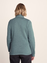 Tog 24 Grey Womens Pearson Knitlook Zipneck Fleece - Image 3 of 7