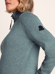 Tog 24 Grey Womens Pearson Knitlook Zipneck Fleece - Image 6 of 7