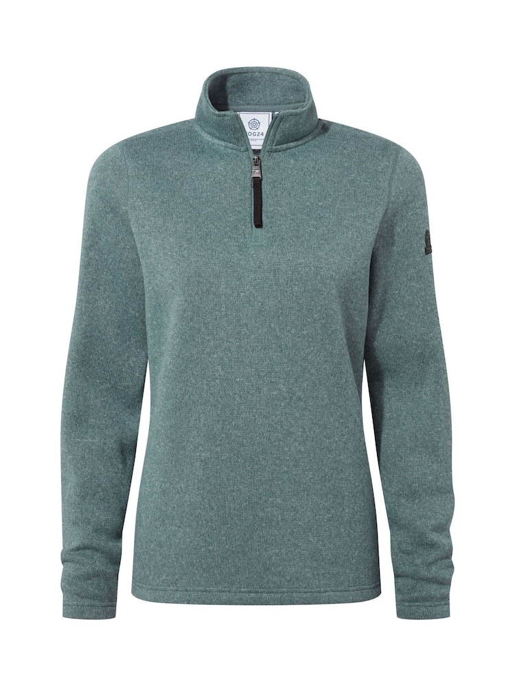 Tog 24 Grey Womens Pearson Knitlook Zipneck Fleece - Image 7 of 7 Tog 24 Grey Womens Pearson Knitlook Zipneck Fleece - Image 7 of 7