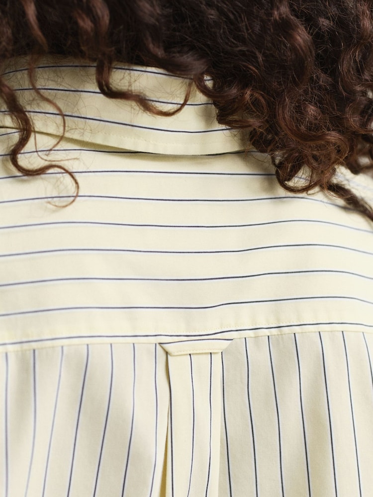GANT Yellow Classic Poplin Stripe Shirt - Image 7 of 7