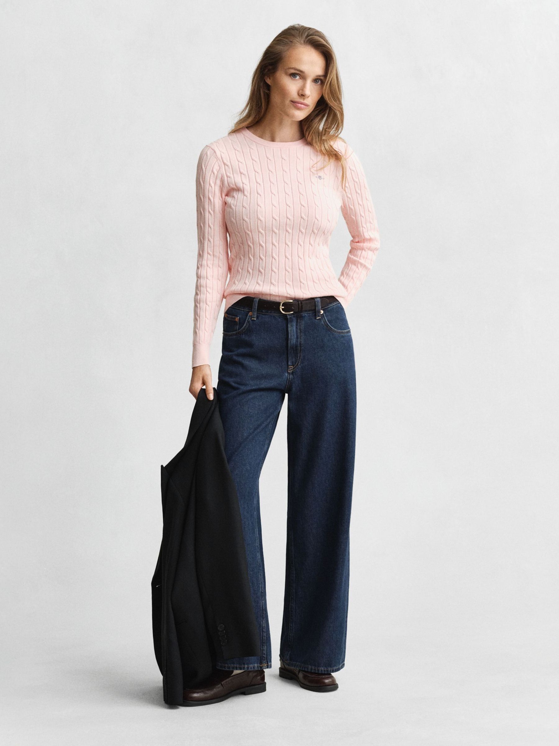 Next：日本 GANT ストレッチ コットン ケーブルニット セーター from