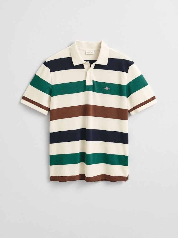 GANT Cream Tipped Polo Shirt - Image 1 of 1 GANT Cream Tipped Polo Shirt - Image 1 of 1