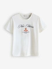 GANT White Embroidered Crest Logo T-Shirt - Image 5 of 5