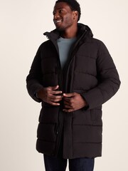 Tog 24 Black Mens Preece Padded Long Jacket - Image 5 of 9