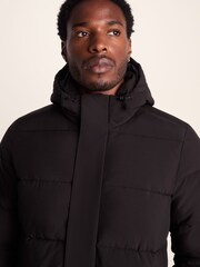 Tog 24 Black Mens Preece Padded Long Jacket - Image 7 of 9