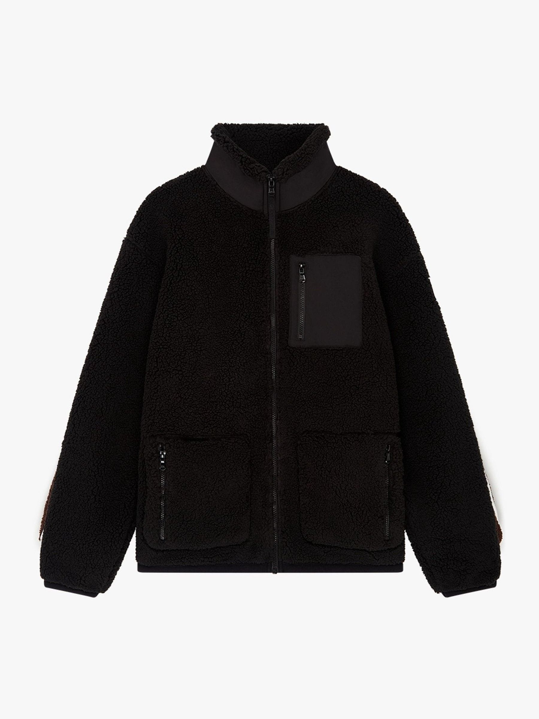 Buy Gym + Coffee Black Industry Fleece Jacket from the Next UK