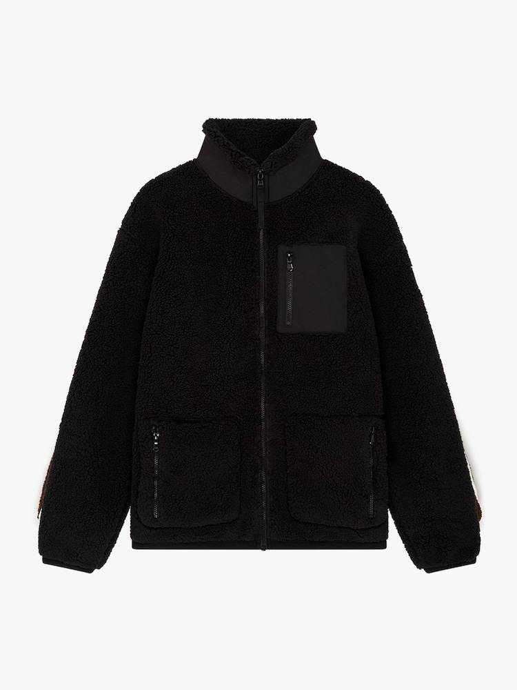 Gym + Coffee Black Industry Fleece Jacket - Image 8 of 8