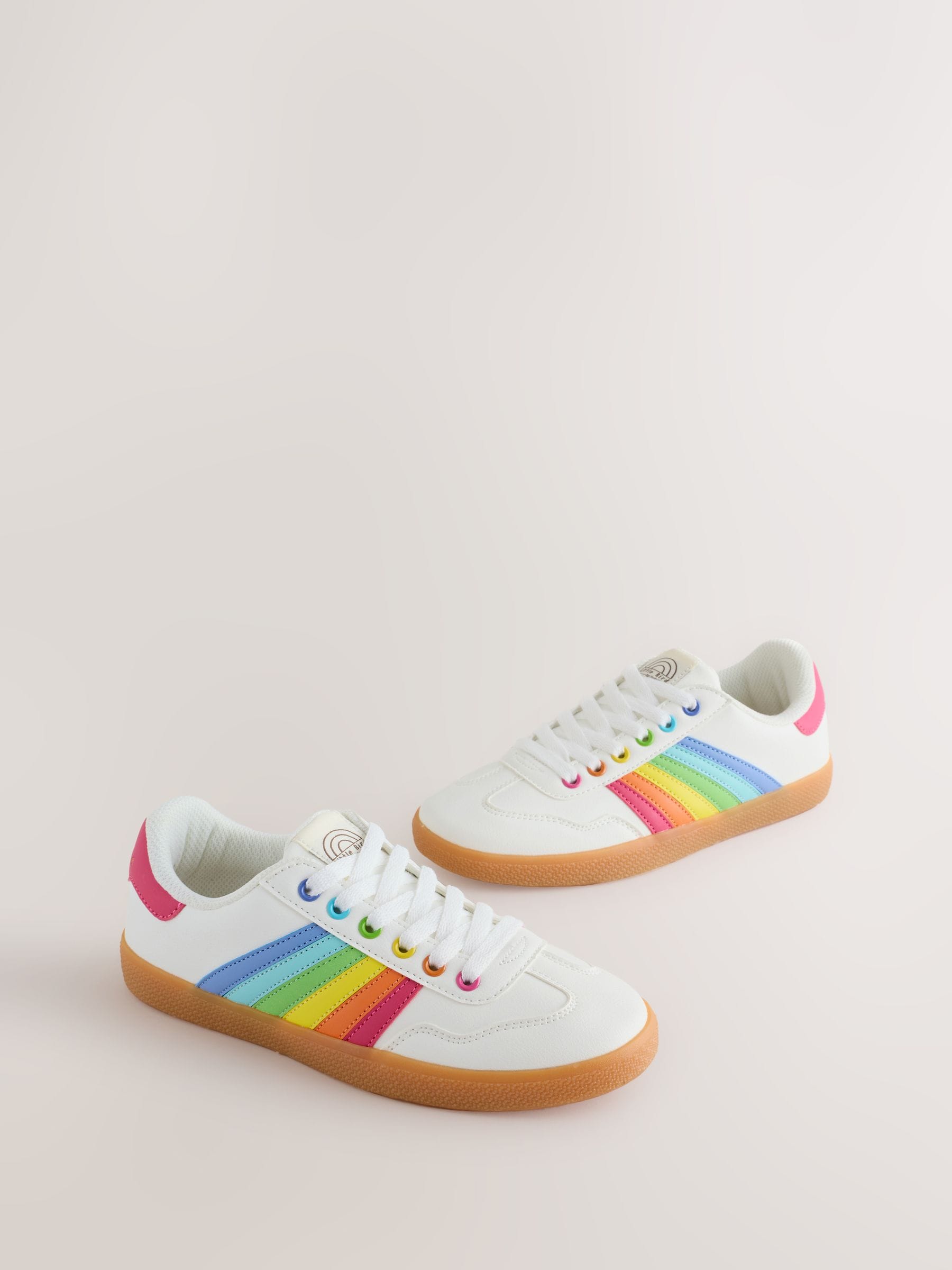 Buy Little Bird by Jools Oliver White Older Gum Sole Trainers with Buy Little Bird by Jools Oliver White Older Gum Sole Trainers with