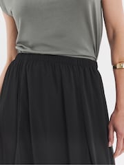 JD Williams Black Full Hem Sheer Godet Maxi Skirt - Image 3 of 5