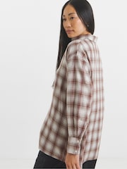 JD Williams Pink Oversized Check Shirt - Image 2 of 4