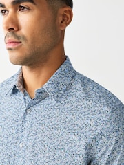 Blue Ditsy Regular Fit Long Sleeve Shirt - Image 6 of 9