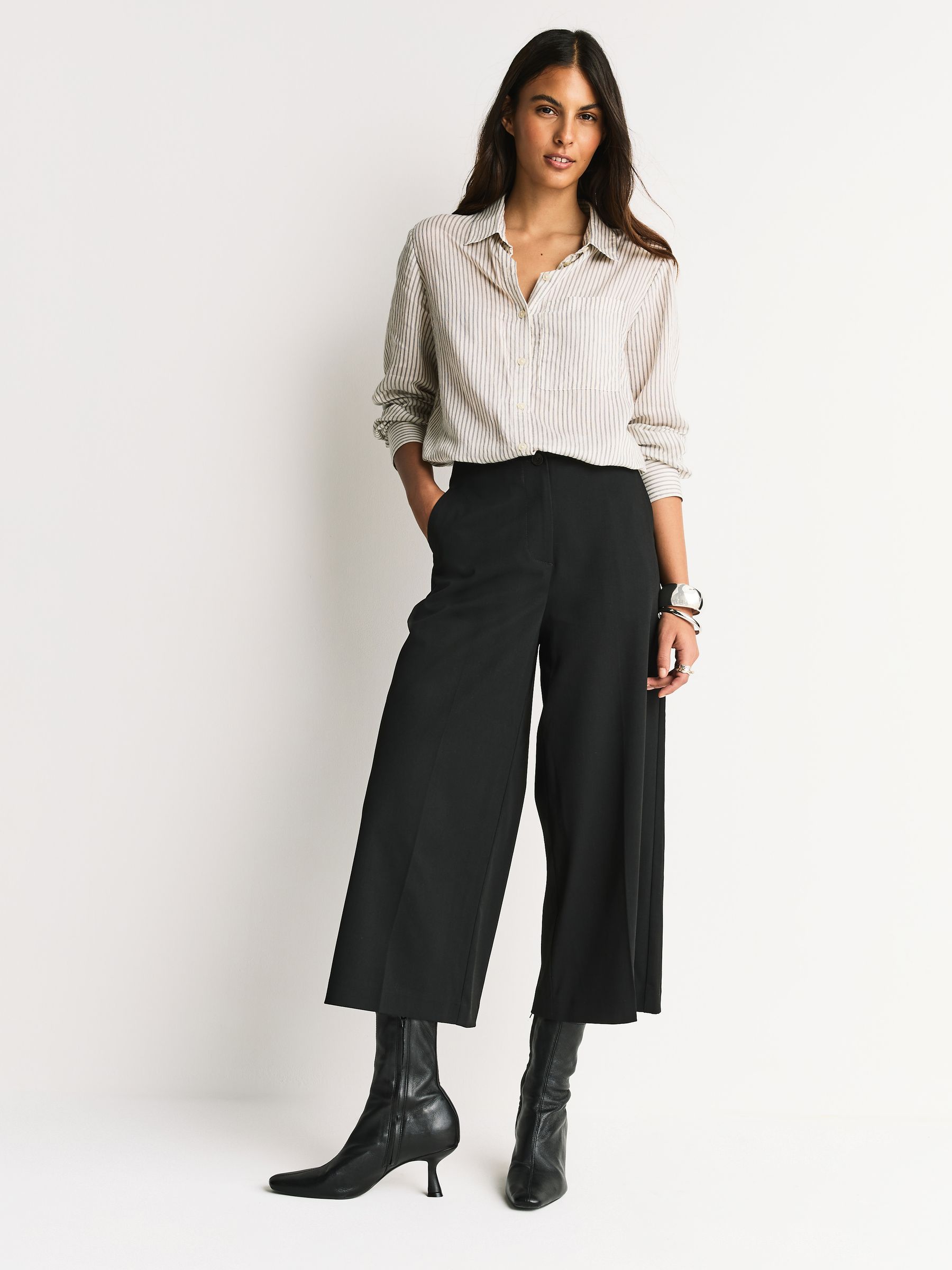 Buy Black Tailored Culottes from Next USA