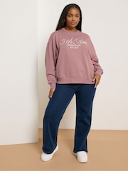 Yours Curve Pink 5th Avenue Crew Neck T-Shirt - Image 2 of 5