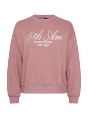 Yours Curve Pink 5th Avenue Crew Neck T-Shirt - Image 5 of 5