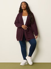 Yours Curve Purple Standard Cardigan - Image 2 of 5