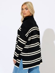 Preto - Yours Curve Quater Zip Jumper - Imagem 2 de 5