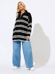 Preto - Yours Curve Quater Zip Jumper - Imagem 3 de 5