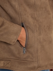 M&Co Brown Suede Biker Jacket - Image 4 of 5