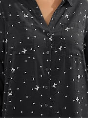 Yours Curve Black Long Sleeve Formal Blouse - Image 4 of 5