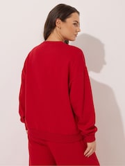 Yours Curve Red 97 Crew Neck T-Shirt - Image 3 of 5