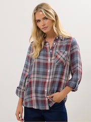 M&Co Blue Petite Check Shirt - Image 1 of 5