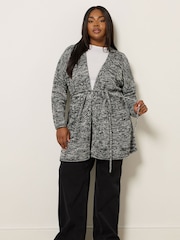 Yours Curve Twist Cardigan With Belt - Imagem 2 de 5