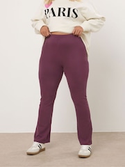 Yours Curve Red Flare Leggings - Image 1 of 6