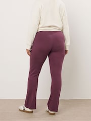 Yours Curve Red Flare Leggings - Image 4 of 6