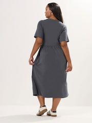Cinza - Yours Curve Throw de smock Dress - Imagem 3 de 5