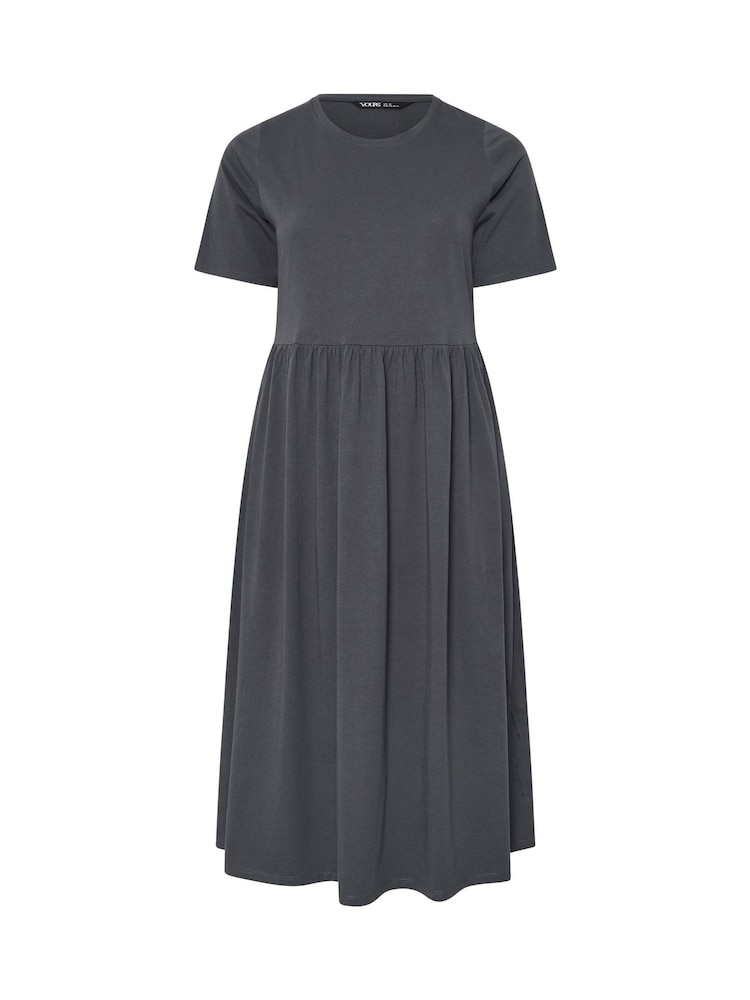 Cinza - Yours Curve Throw de smock Dress - Imagem 5 de 5