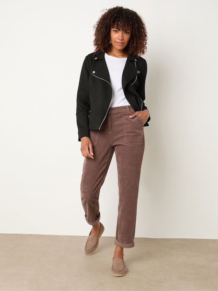 M&Co Black Suede Biker Jacket - Image 2 of 5