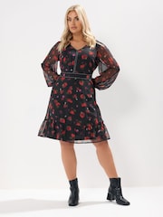 Vestido com fita cravejada Yours Curve - Imagem 1 de 6