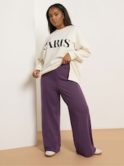Roxa - Leggings Yours Curve de perna larga - Imagem 2 de 5