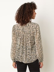 M&Co Animal Chiffon Notch Neck Blouse - Image 3 of 5