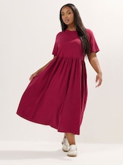 Vermelho - Yours Curve Throw de smock Dress - Imagem 2 de 5