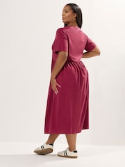 Vermelho - Yours Curve Throw de smock Dress - Imagem 3 de 5