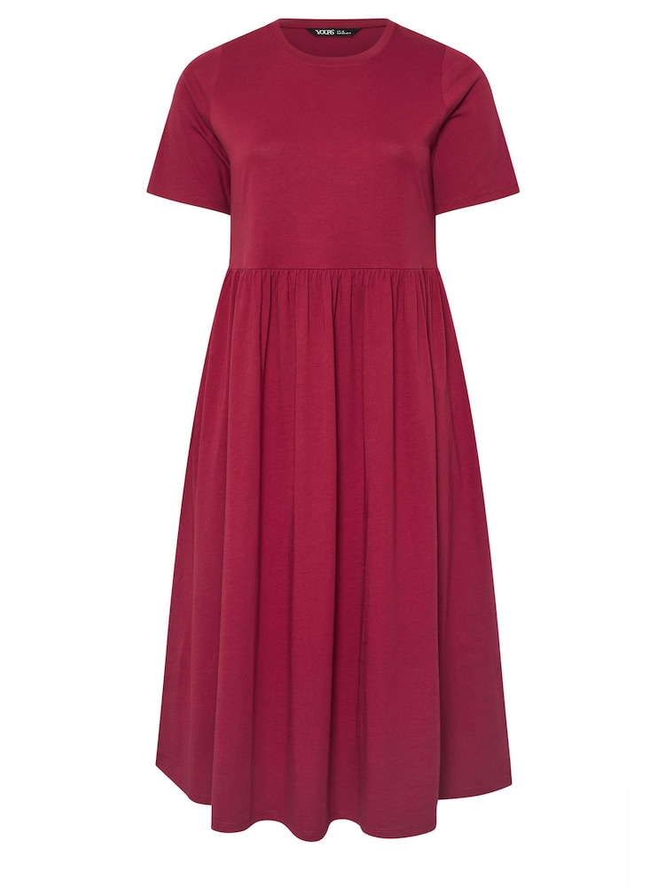 Vermelho - Yours Curve Throw de smock Dress - Imagem 5 de 5