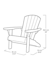 Keter Aqua Teal Troy Adirondack Chair - Image 6 of 6