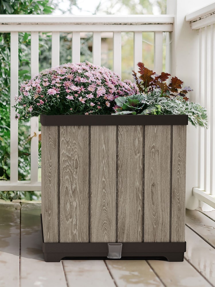 Keter Ashwood Deco Square Planter - Image 2 of 6