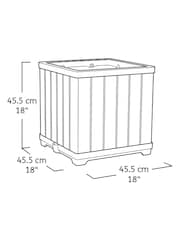 Keter Ashwood Deco Square Planter - Image 6 of 6