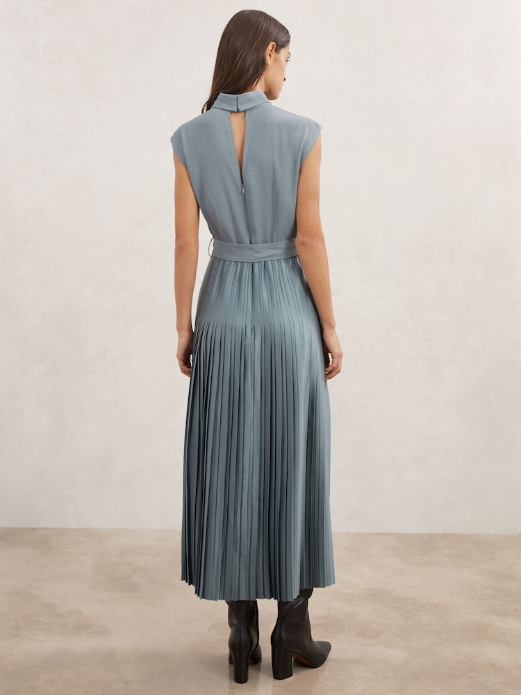 pleated midi dress nakd Pleated Midi Dress Green