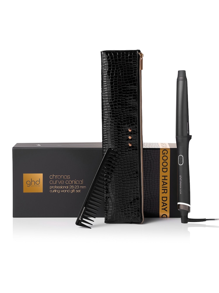 ghd Conical Wand Gift Set With Detangling Comb And Bag - Image 1 of 4