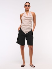 Abercrombie & Fitch Linen Blend Bermuda Shorts - Image 4 of 6