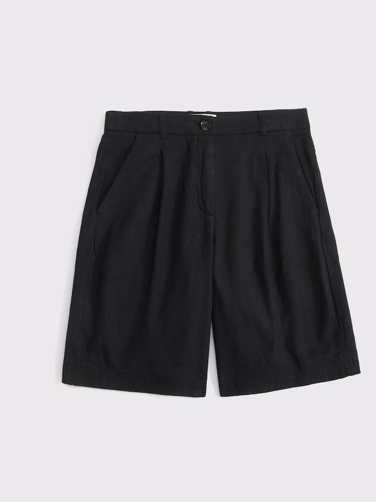 Abercrombie & Fitch Linen Blend Bermuda Shorts - Image 6 of 6
