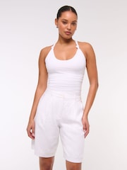 Abercrombie & Fitch Linen Blend Bermuda Shorts - Image 1 of 6